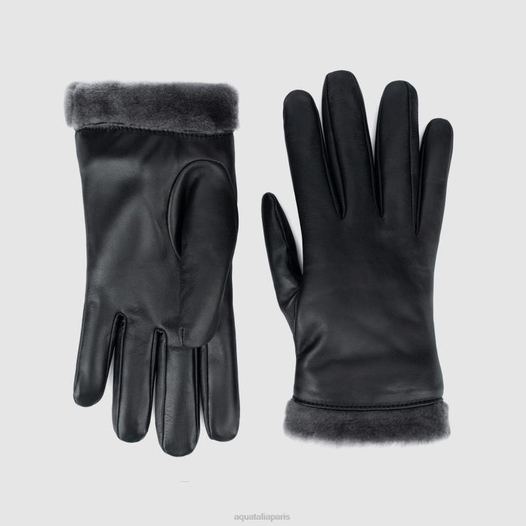 Hommes Aquatalia noir gant de manchette classique accessoires J448H387