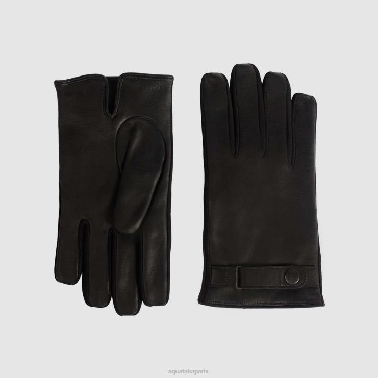 Hommes Aquatalia noir gant à sangle accessoires J448H393