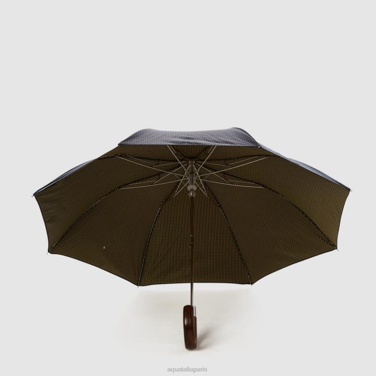 unisexe Aquatalia marine/jaune parapluie court jacquard accessoires J448H382