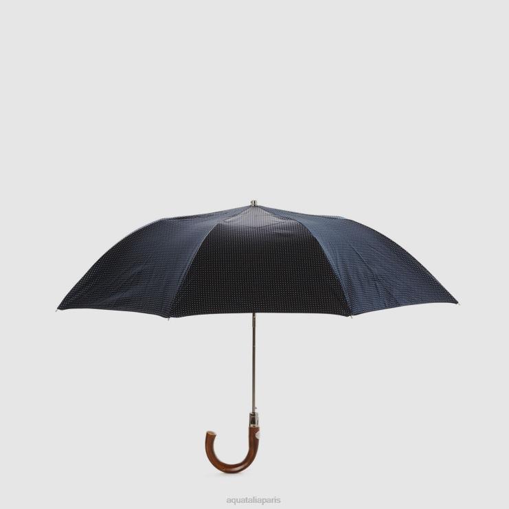 unisexe Aquatalia marine/jaune parapluie court jacquard accessoires J448H382