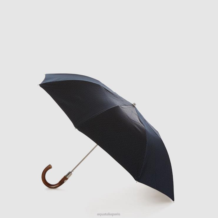 unisexe Aquatalia marine/jaune parapluie court jacquard accessoires J448H382