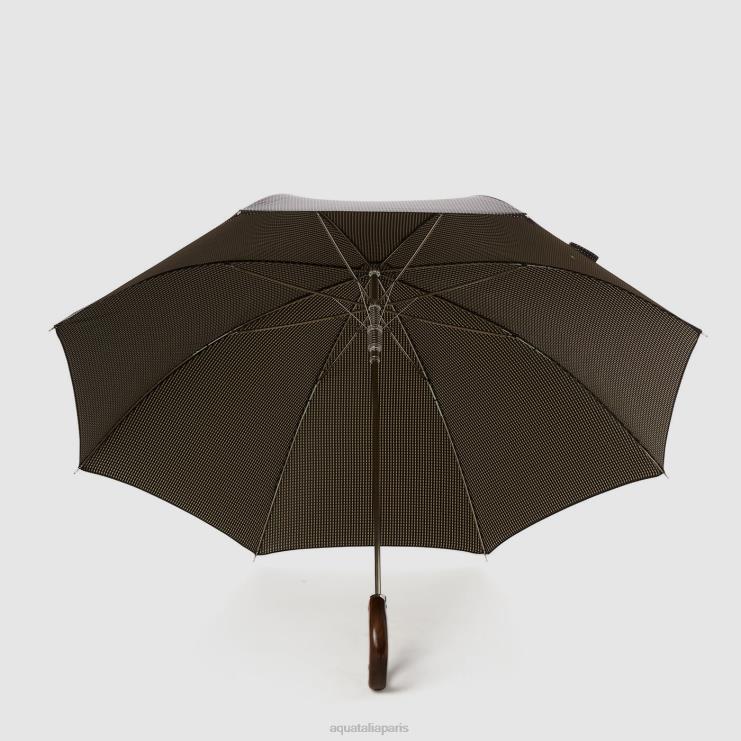 unisexe Aquatalia noir/beige parapluie long jacquard accessoires J448H381