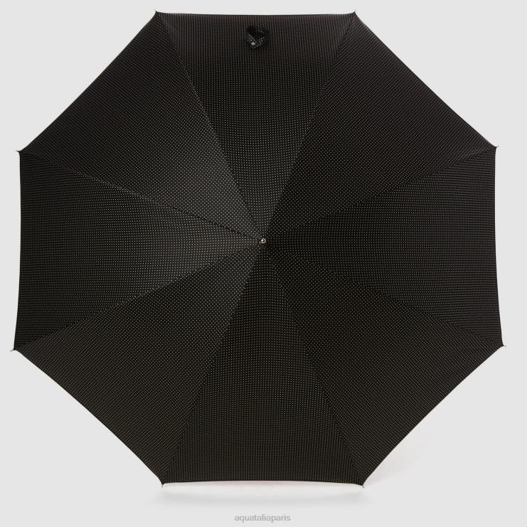 unisexe Aquatalia noir/beige parapluie long jacquard accessoires J448H381