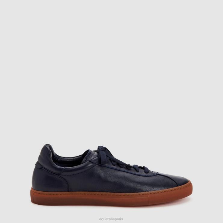 Hommes Aquatalia bleu marine clair Scott baskets J448H249