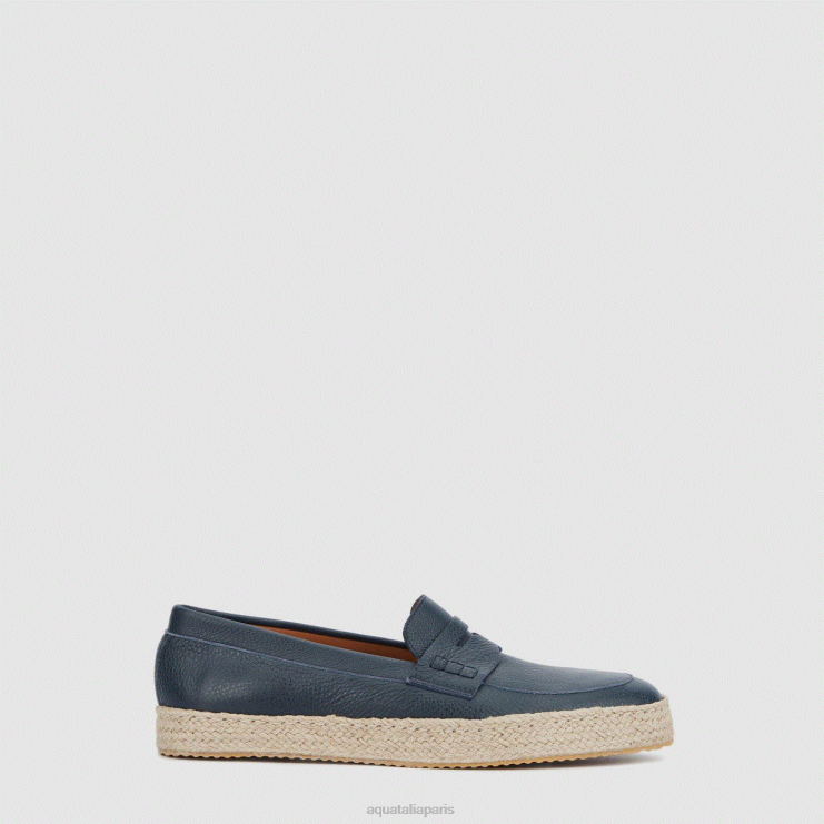 Hommes Aquatalia minuit Fabrice chaussures richelieus et mocassins J448H231
