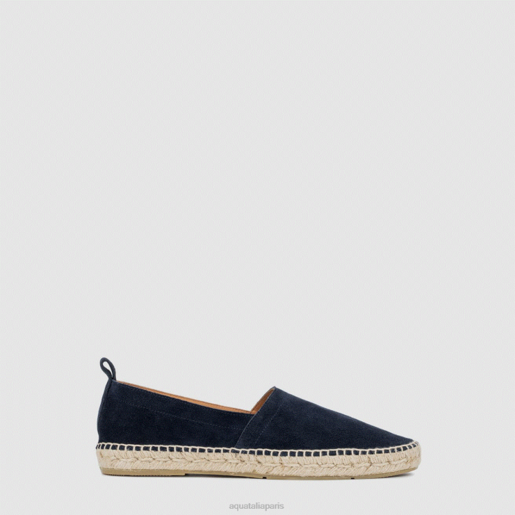 Hommes Aquatalia minuit Felipe chaussures richelieus et mocassins J448H234